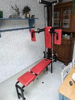 Fitness bank + lat pulldown & butterfly., Ophalen, Benen, Gebruikt, Metaal