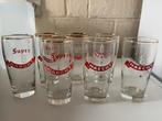 7 bierglazen Haecht super pils, Verzamelen, Ophalen, Gebruikt
