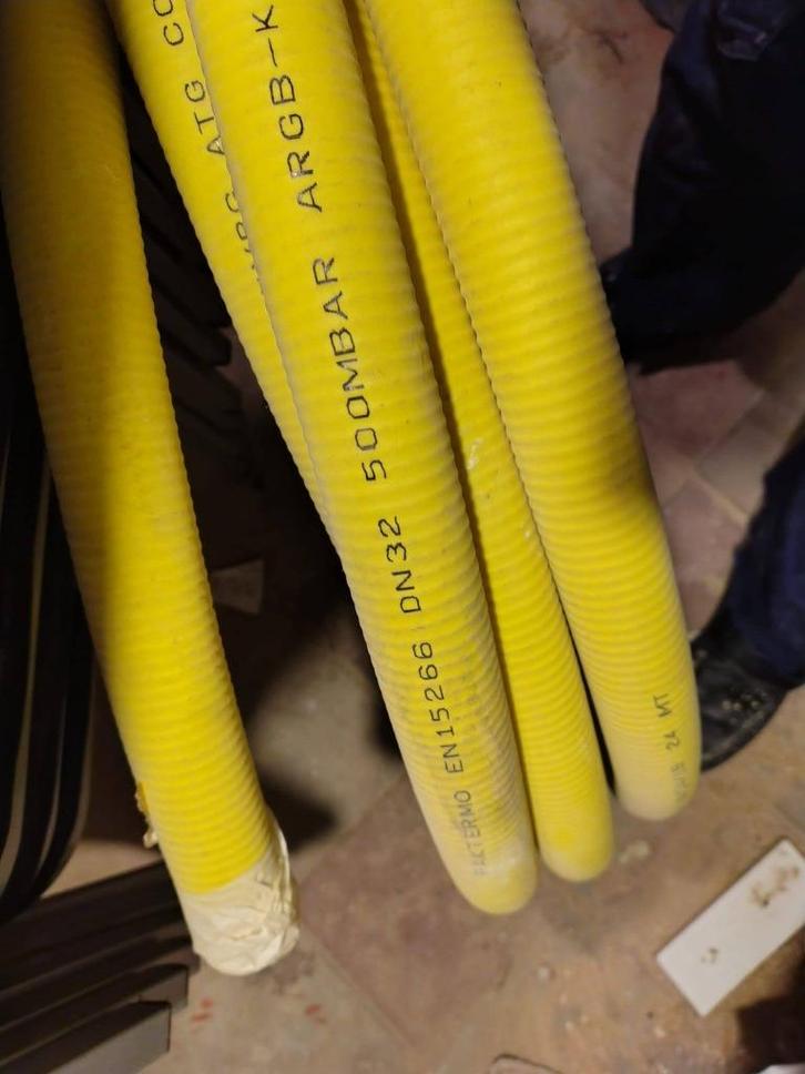 Paktermo DN32 Flexibel Gasbuis Inox + mantel +/- 10 meter, Doe-het-zelf en Bouw, Buizen en Afvoer, Nieuw, Overige typen, Inox