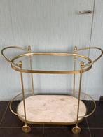 Bartrolley met glas en marmer, Ophalen, Zo goed als nieuw