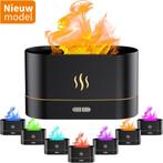 Luchtbevochtiger 180 ml - 7-kleuren vlameffect - zwart, Elektronische apparatuur, Ophalen, Nieuw, Luchtreiniger