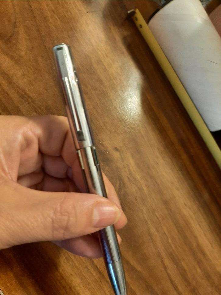 Waterman vintage / retro metalen, meerkleurige schrijfpen, Verzamelen, Pennenverzamelingen, Gebruikt, Balpen, Waterman, Ophalen of Verzenden