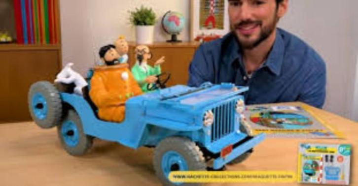 Tintin Jeep 1/8 maanlens voor dames, Verzamelen, Stripfiguren, Nieuw, Beeldje of Figuurtje, Kuifje, Ophalen of Verzenden