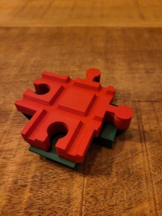 Wooden train track Kruispunt (Duplo, Ikea, Lidl), Kinderen en Baby's, Speelgoed | Duplo en Lego, Nieuw, Duplo, Losse stenen, Verzenden