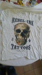 Vintage t-shirt rebel ink tattoos xxl smog slim, Kleding | Heren, Gedragen, Ophalen of Verzenden, Wit, Overige maten