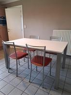 keukentafel met 4 stoelen, Maison & Meubles, Tables | Tables mange-debout, Comme neuf, Enlèvement