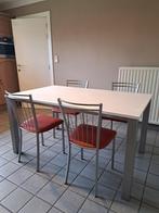 keukentafel met 4 stoelen, Comme neuf, Enlèvement