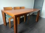 Houten tafel + 6 stoelen, Huis en Inrichting, Ophalen, Gebruikt, 50 tot 100 cm, Vijf personen of meer