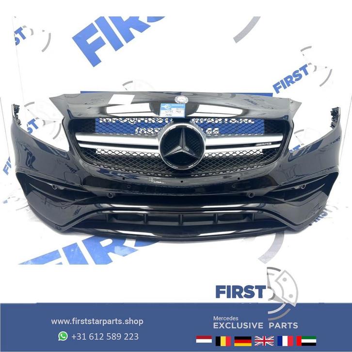 W176 A45 Facelift AMG Voorbumper zwart compleet origineel Me, Auto-onderdelen, Carrosserie, Bumper, Mercedes-Benz, Voor, Gebruikt