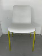 Chaise de bureau du showroom blanche et pieds vert, Comme neuf, Blanc