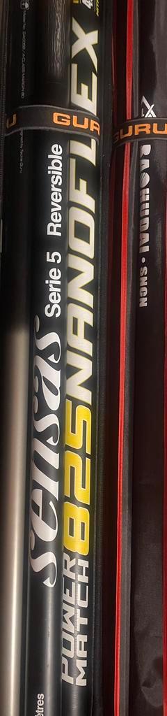 Sensas nanoflex 825 11m50 wandelstok +5 sets, Watersport en Boten, Hengelsport | Witvissen, Zo goed als nieuw, Complete set, Ophalen