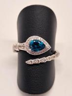 Bague en topaze naturelle sertie en argent S925, Bijoux, Sacs & Beauté, Bagues, Neuf, Femme ou Homme, Avec pierre précieuse, Bleu