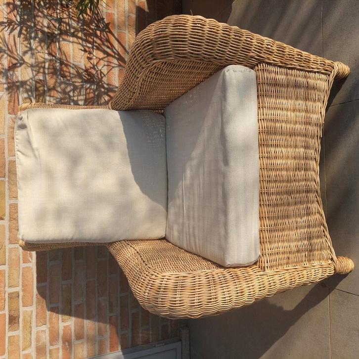 rotan zetel, Huis en Inrichting, Fauteuils, Gebruikt, Ophalen