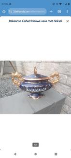 Italiaanse Cobalt blauwe vaas met deksel, Ophalen