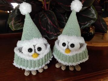 Kerstdecoratie - gehaakte uiltjes beschikbaar voor biedingen