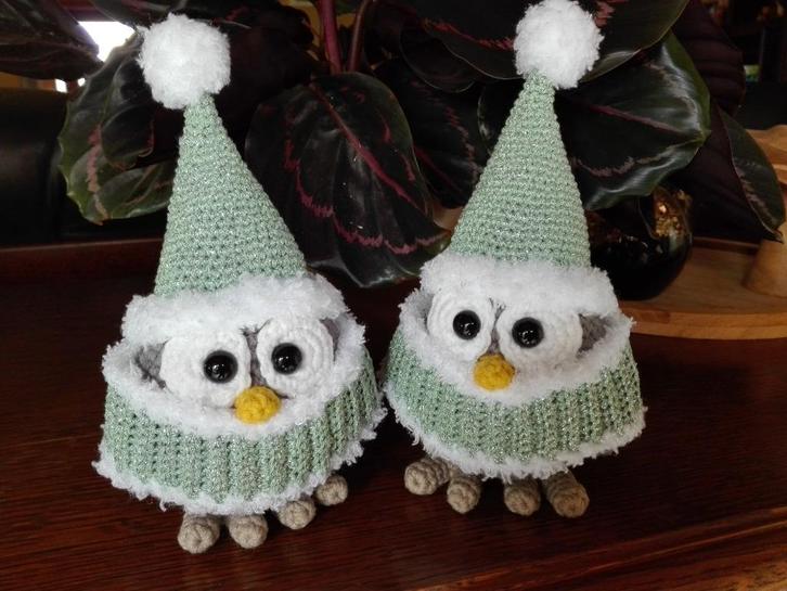 Kerstdecoratie - gehaakte uiltjes, Diversen, Kerst, Verzenden