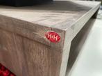 H&H DESIGN eiken salontafel met STONE draaiblad + wielen, Huis en Inrichting, Tafels | Salontafels, Eikenhout, 100 tot 150 cm