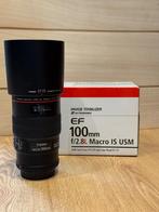 Canon EF 100mm f/2.8L Macro IS USM, Audio, Tv en Foto, Foto | Lenzen en Objectieven, Ophalen of Verzenden, Zo goed als nieuw, Macrolens