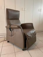 Relaxzetel - Relax fauteuil - taupe, Huis en Inrichting, Gebruikt, Leer, Ophalen