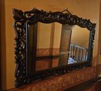 Art deco spiegel met hout en geslepen glas, Antiek en Kunst, Ophalen