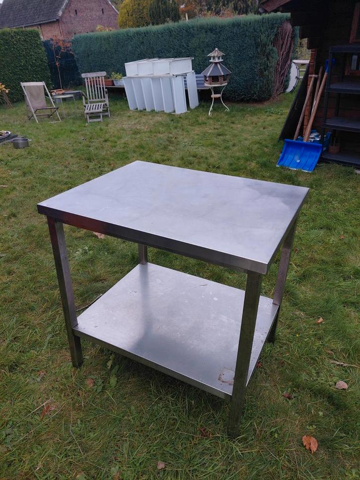 Inox werktafel en chefrek, Doe-het-zelf en Bouw, Werkbanken, Ophalen