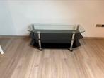 Glazen tv/bijzet tafel. Getemperd glas, Huis en Inrichting, Tafels | Sidetables, Ophalen, Gebruikt, Glas