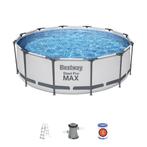 Piscine hors sol Bestway Steel ProMax 3.66x1m, Jardin & Terrasse, 200 à 400 cm, 300 cm ou plus, Rond, Enlèvement