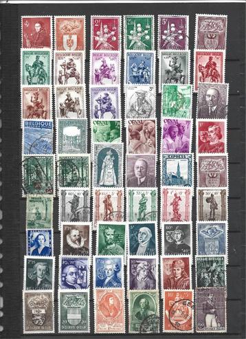 Timbres Belgique - Beau lot anciens timbres Belge - 4 scans, Envoi, Affranchi, Oblitéré