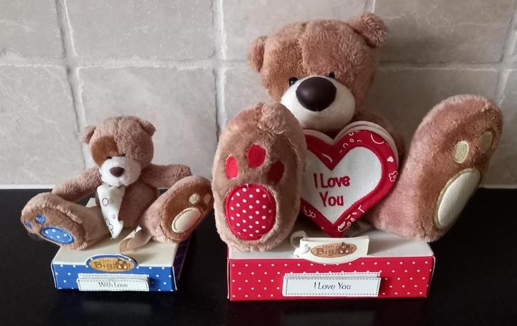 Knuffel beertjes met hartje, Kinderen en Baby's, Speelgoed | Knuffels en Pluche, Zo goed als nieuw, Ophalen of Verzenden