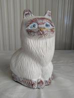 Jolie Statuette  chat en bois peint, Antiquités & Art, Enlèvement ou Envoi