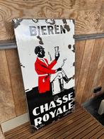 Chasse royale emaille reclamebord, Verzamelen, Ophalen, Gebruikt, Reclamebord