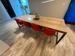 Industriele eettafel met bank en stoelen, Huis en Inrichting, Ophalen, Zo goed als nieuw