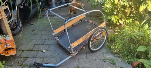 Oude fietskar voor hond nu fietsremorque., Fietsen en Brommers, Fietsaccessoires | Aanhangwagens en Karren, Gebruikt, Hondenkar