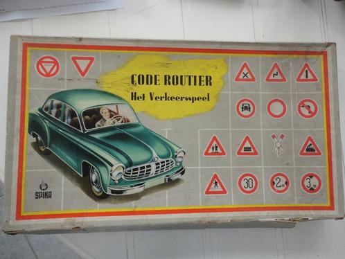 Code routier – jeu de société ancien - 1950, Hobby en Vrije tijd, Gezelschapsspellen | Bordspellen, Gebruikt, Een of twee spelers