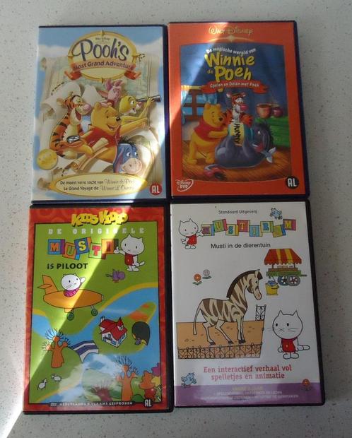 Lot van 4 DVD 's van Winnie The Pooh & Musti., CD & DVD, DVD | Enfants & Jeunesse, Utilisé, Enlèvement ou Envoi
