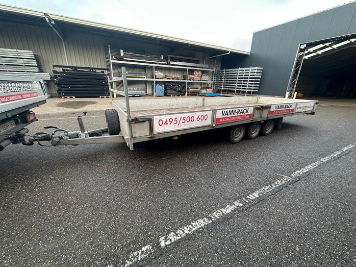 Remorque Vlemix à 3 essieux 2430kg - grille avant - 6,25 m, Autos : Divers, Remorques, Utilisé, Enlèvement