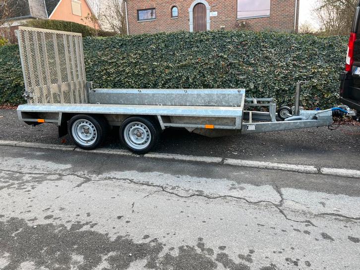 Remorque porte engins 2700 kgs, Auto diversen, Aanhangers en Bagagewagens, Gebruikt, Ophalen