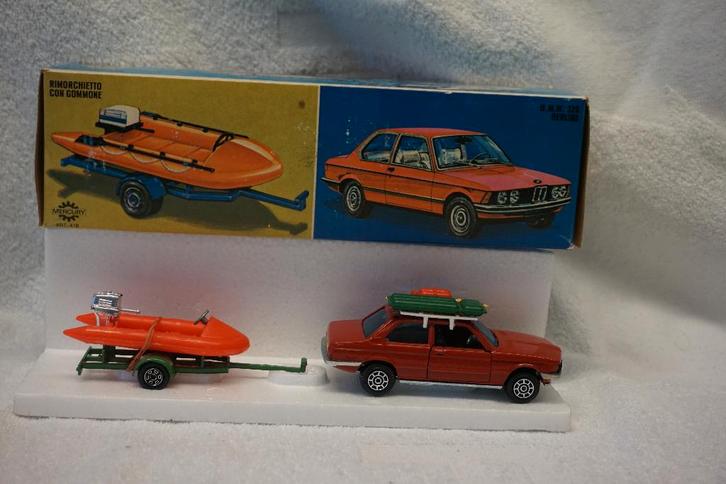 Bmw 320 Mercury 416 1:43 trailer en boot uiterst, Hobby & Loisirs créatifs, Voitures miniatures | 1:43, Comme neuf, Voiture, Autres marques