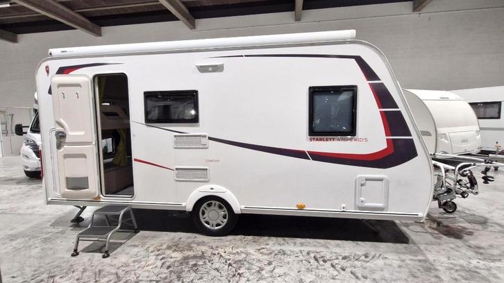 STERCKEMAN STARLETT CONFORT 476 KIDS PE, Caravanes & Camping, Caravanes, Entreprise, Sterckeman, Lit superposé transversal, Lit relevable