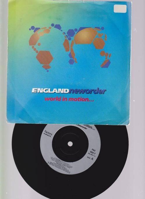 Englandneworder – World In Motion...   1990  Synth-pop, CD & DVD, Vinyles Singles, Utilisé, Single, Pop, 7 pouces, Enlèvement ou Envoi