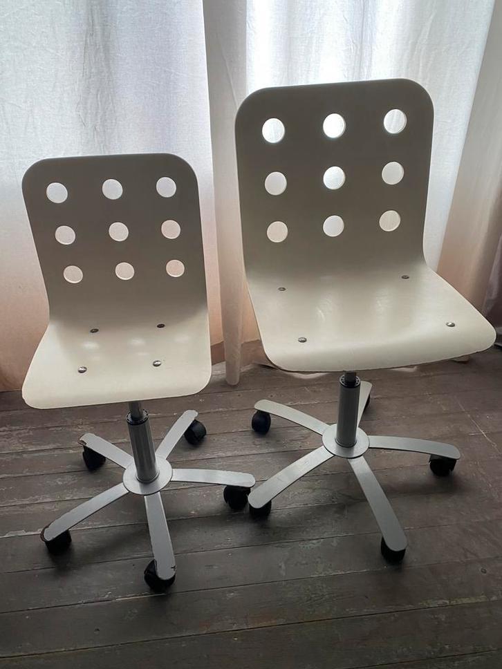 2 Bureaustoelen Jules IKEA kinder + volwassene: samen 25euro, Huis en Inrichting, Bureaustoelen, Gebruikt, Bureaustoel, Ophalen