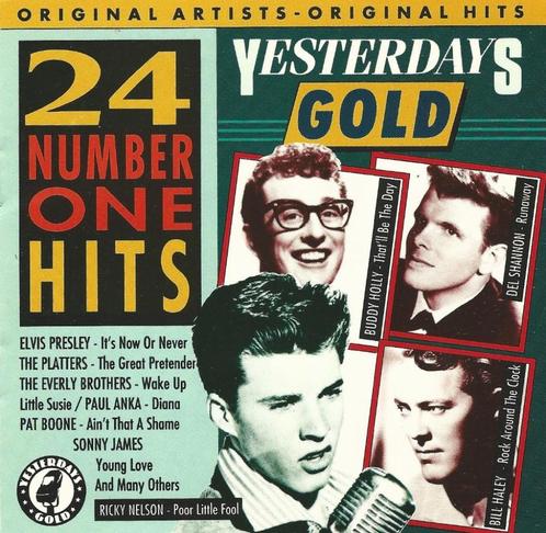 CD - YESTERDAYS GOLD - 24 NUMBER ONE HITS, Cd's en Dvd's, Cd's | Pop, Zo goed als nieuw, Voor 1960, Ophalen of Verzenden