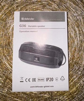 Defender - G36 portable speaker   Enceinte portable Bluetoot