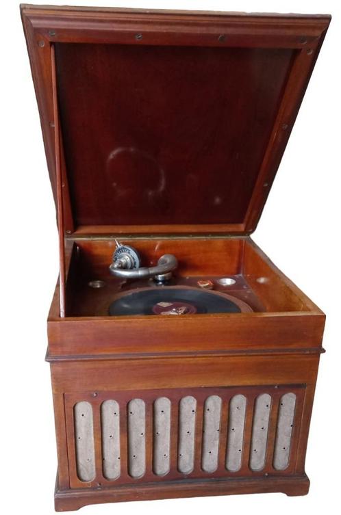 J. Van Rymenam grammofoon.tafelmodel., Antiek en Kunst, Curiosa en Brocante, Ophalen