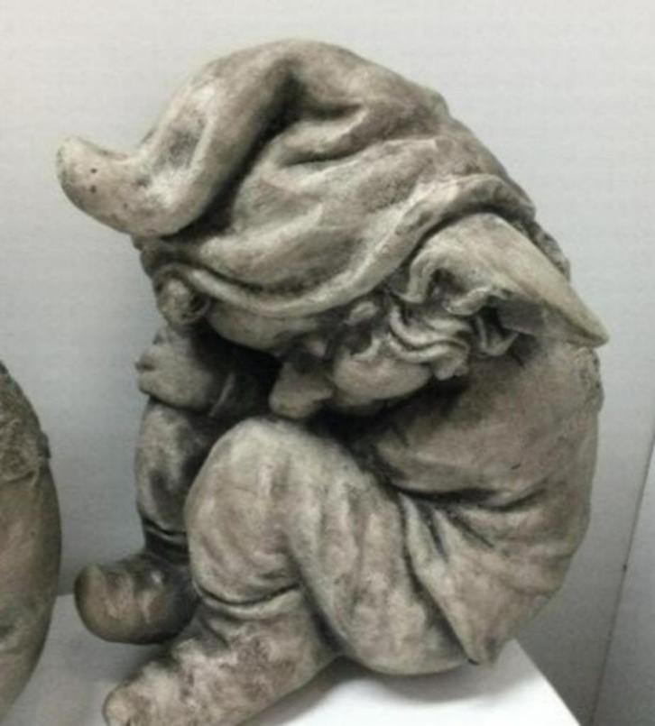 Tuinbeelden - set van 3 verschillende kabouters, Tuin en Terras, Tuinbeelden, Nieuw, Tuinkabouter, Steen, Ophalen of Verzenden