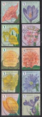 BELGIE 4653 / 4662 SERIE  10 ROLZEGELS BLOEMEN, Postzegels en Munten, Postzegels | Europa | België, Ophalen of Verzenden, Gestempeld