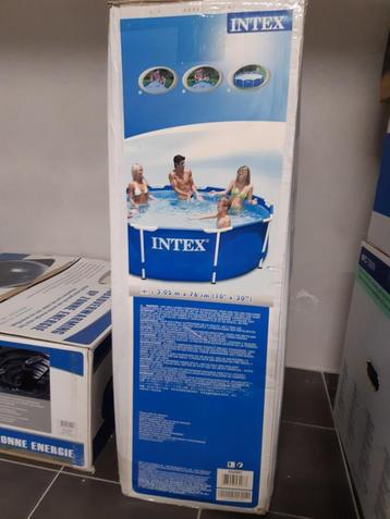 Zwembad Intex metalframe met zonnepaneel, Enlèvement, Comme neuf, Piscines hors sol