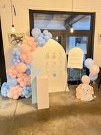 Backdrop - Gender Reveal/drie op een rij - Welkomstbord, Hobby en Vrije tijd, Feestartikelen, Ophalen, Zo goed als nieuw, Feestartikel