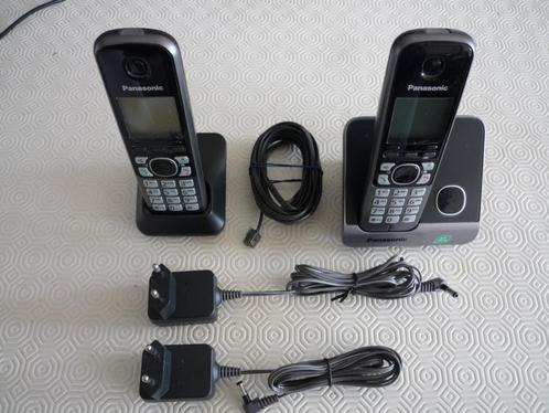 Panasonic Wireless telephone set-Ensemble complet, Télécoms, Téléphones fixes | Combinés & sans fil, Comme neuf, 2 combinés, À Faible Émission d'Ondes