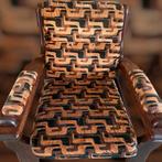Unieke vintage fauteuil – retro jaren 70 design, Ophalen, Gebruikt, Twee, Bruin